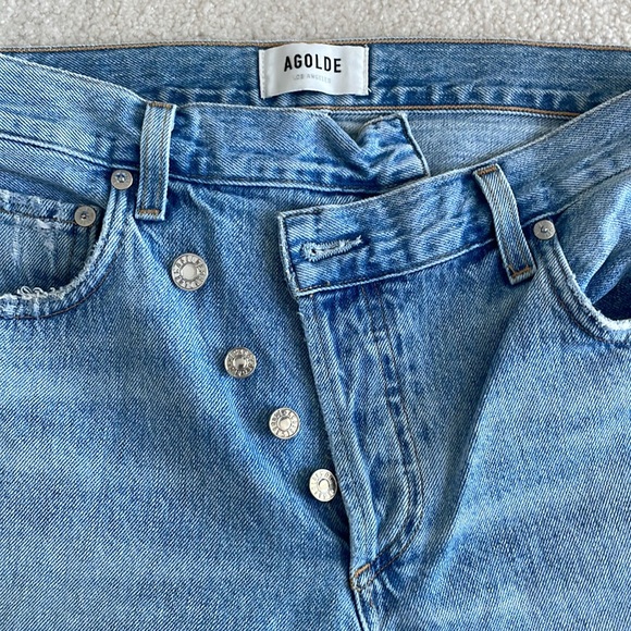 Agolde Criss Cross Upsized Jean, blue colour, size 25 - Picture 5 of 7